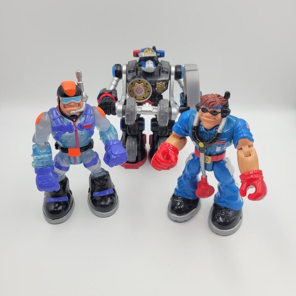 Rescue Heroes Lot of 3 Loose Figures Matt Medic Robo Team Clamp Down Hydro Team - Picture 2 of 16